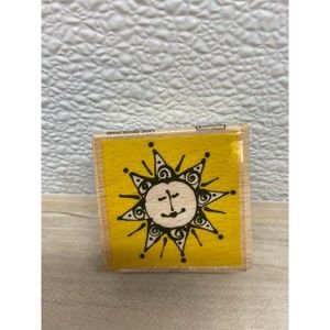 Vap Scrap Sun Wood Mounted Rubber Stamp